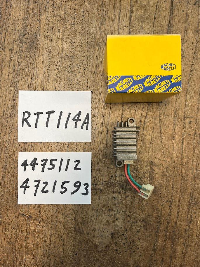 RTT114A / 4475112 / 4721593 Spanningsregelaar diverse modellen Fiat, Lancia, Alfa Romeo en Maserati, origineel Magneti Marelli
