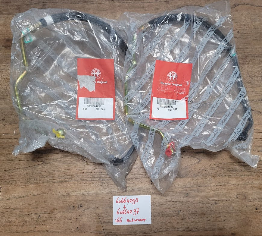60664298 + 60664297 Alfa Romeo 166 oliekoelerleidingen automaatbak (alleen als set te koop!)